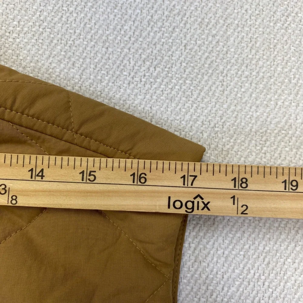 The North Face Cuchillo Insulated Quilted Sherpa Lined Bomber Vest Mens‎ M Tan